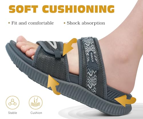 Image of KuaiLu Womens Orthotic Adjustable Strap Slides Arch Support Slip On Sandals