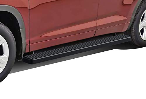 Aps Iboard Running Boards (Nerf Bars Side Steps Step Bars) Compatible With 2008-2019 Highlander Sport Utility 4-Door Gas Hybrid (Cutting Required) (Black Powder Coated 5 Inches) #TOP21