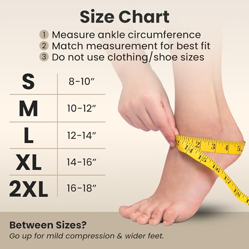 KEMFORD-Ankle-Compression-Sleeve-Plantar-Fasciitis-Braces-Open-Toe-Compression-Socks-for-Swelling-Sprain-Neuropathy-Arch-Support-for-Men-and-Women-20-30mmhg-M-Beige