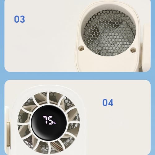 Ventilador de cintura portátil de 1800mAh para combatir el calor al viajar 7