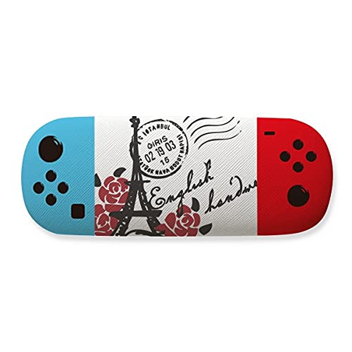 Étui de rangement pour lunettes Tour Eiffel et roses : boîtier rigide femme