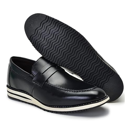 Sapato Social Masculino Casual Esporte Fino Oxford Sapatênis Confortável Gravata Sem Cadarço (41, PR