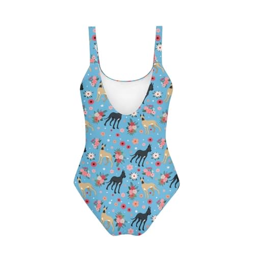 Jndtueit Cute Dogs Teen Girls Swimsuit One Piece Bathing Suit Summer Backless Swimwear Tank Top Swim Suit Sling Beach Wear2