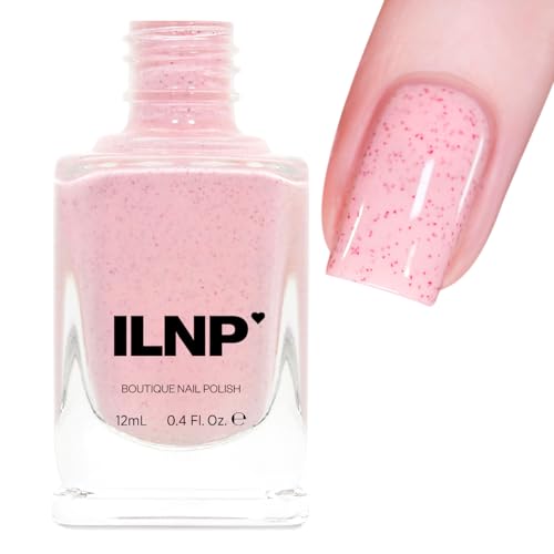Image of ILNP Sunday - Pastel Pink Speckled Nail Polish, Chip Resistant, 7-Free, Non-Toxic, Vegan, Cruelty Free, 12ml