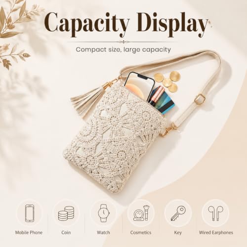 Image of PALAY Sling Bag for Woman Boho Canvas Phone Shoulder Bag Casual Mobile Pouch Crossbody Bag for Travel