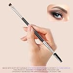 Eyebrow Brush, KINGMAS Professional Double-Ended Angled Eye Brow Brush and Spoolie Brush (Black) - Image 4