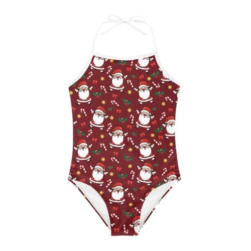 Image of Christmas Kids One-Piece Swimsuits Beach Swimwear Bathing Suit for 3-10 Years Girls