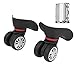 Hineges 2- Teiliges Kofferrad 360° Drehbares Universalrad Outdoor- Blumenschutzrad Trolley Koffer Koffer GepäCkrad ZubehöR Universalrad GepäCkzubehöR Radrolle