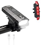 Luz para Bicicleta Recargable USB: basta con usar un cargador USB o el ordenador, se puede cargar rápidamente y completamente la batería de litio incorporada (1500 mAH) dentro de 2 horas. Se puede cargar con cualquier adaptador USB. El sistema de apagado automático completamente carga garantiza seguridad y prolonga la duración de la batería. También se puede utilizar como linterna de emergencia, faro para casco, para ir en bicicleta, camping, de pie o para otros trabajos nocturnos.