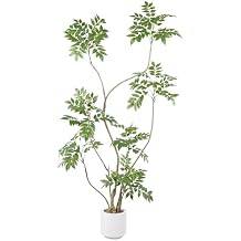AfanD Artificial Sumac Tree,5.3ft1pack Tall Fake Plants Artificial Mahonia fortunei Plants for Indoor, Fake Trees for Office Home Living Room Floor Patio Greening Porch Decor