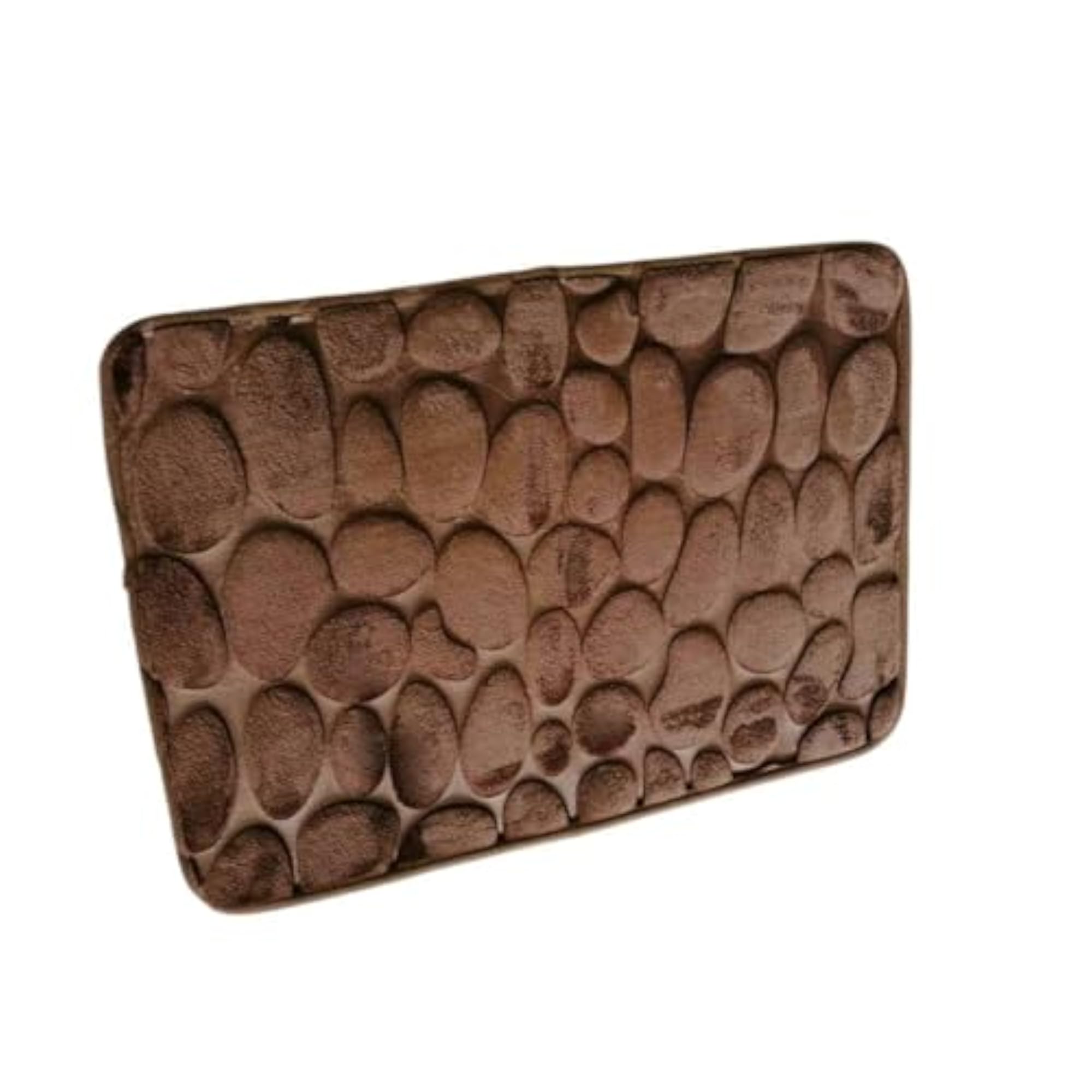 3D Effect Cobblestone Embossed Floor Rug for Bathroom