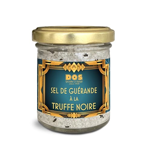DOS Tartufi - Sel de Guérande à la Truffe Noire 90g | Tuber Melanosporum Vitt. | Idéal pour la Cuisine Gourmande