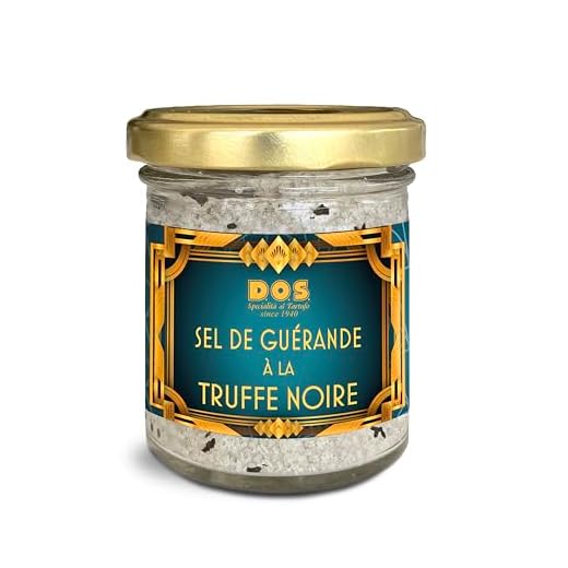 D.O.S. Specialità al Tartufo since 1940 - Sale di Guérande al Tartufo Nero 90g | Tuber Melanosporum Vitt. | Insaporitore Gourmet | Ideale per Piatti Raffinati