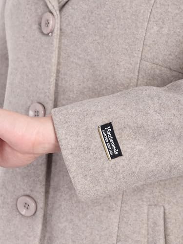 Image of HAUTEMODA Women's Winter Coat Trench Long Sleeves Over Coat With Pocket single Breasted