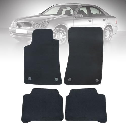 GXARTS Car Floor Mats Carpet Full Set All-Weather Protect Fit for Mercedes-Benz W211 E-Class E280/E320/E350/E500/E550 2003 2004 2005 2006 2007 2008 2009 | Waterproof Car Mats with Anti-Slip Backing