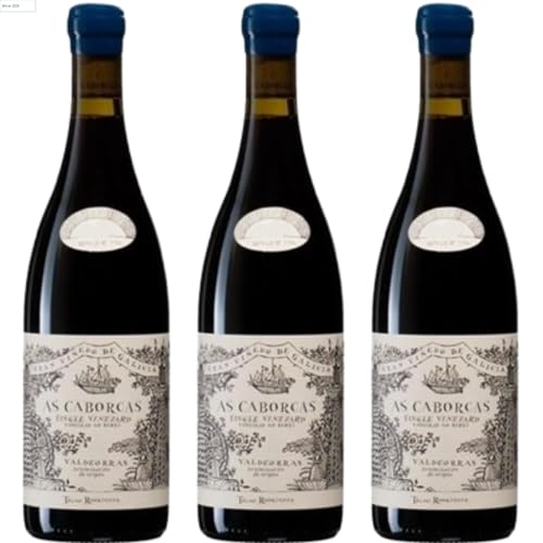 As Caborcas Vino Tinto Crianza | Garnacha, Godello, Mencía, Sousón y Merenzao | Vino de España 14% Vol | Servir entre 14ºC y 16ºC | 3 botellas