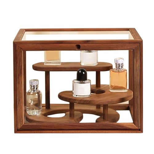 TidyWood Vitrina de Madera de Nogal de 3