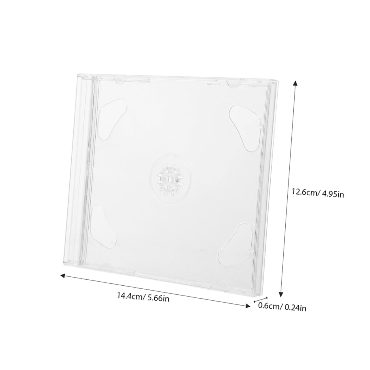 GRIRIW 10pcs Transparent CD Cases Reusable Dvd Storage Organizers Lightweight Disc Holders for Travel Home for Protecting Organizing Dvds