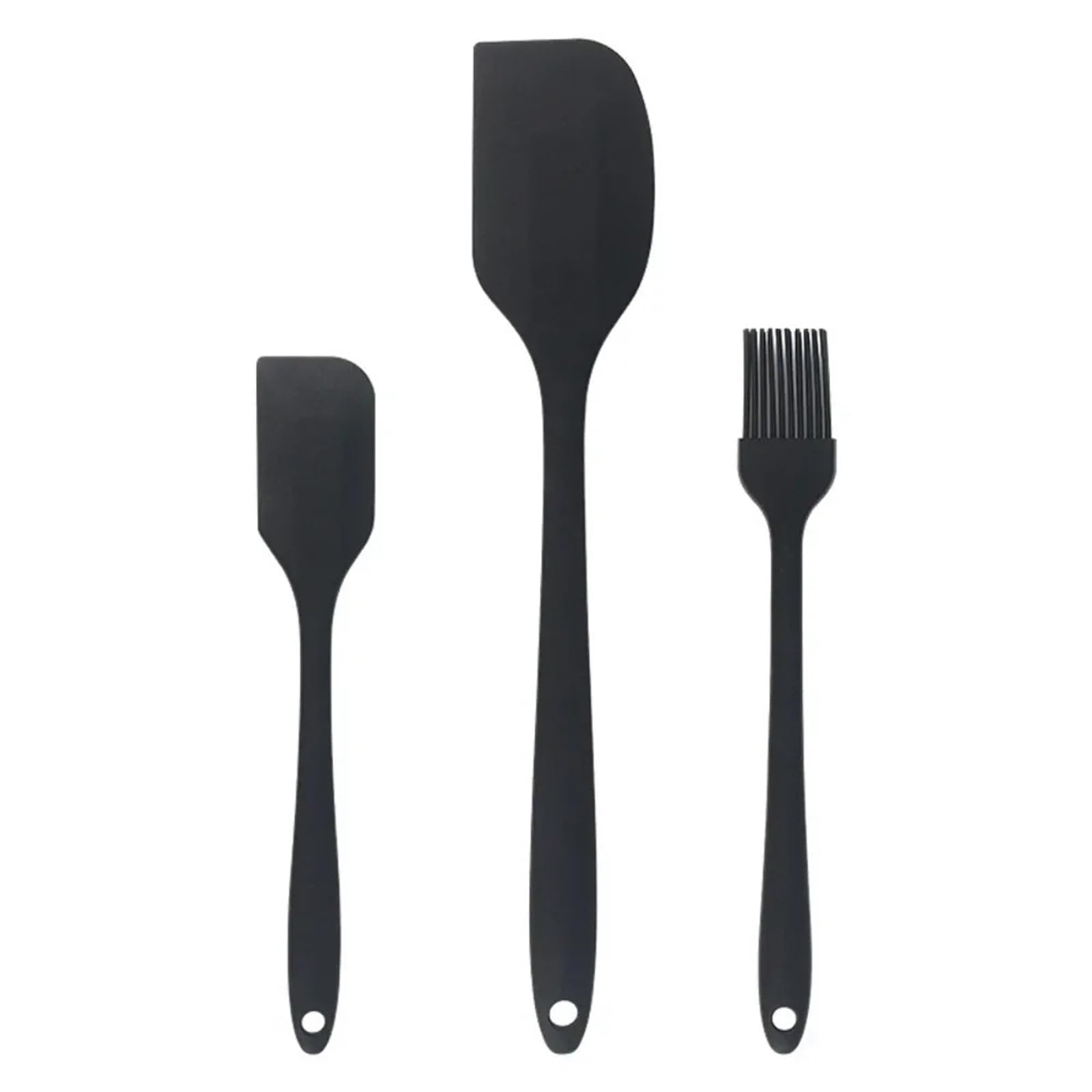 Set da 6 pezzi cucina, tutto in uno, spatola in silicone, pennello for olio, for burro, raschietto for torta singolo, strumento di cottura Per Cucinare(Black)