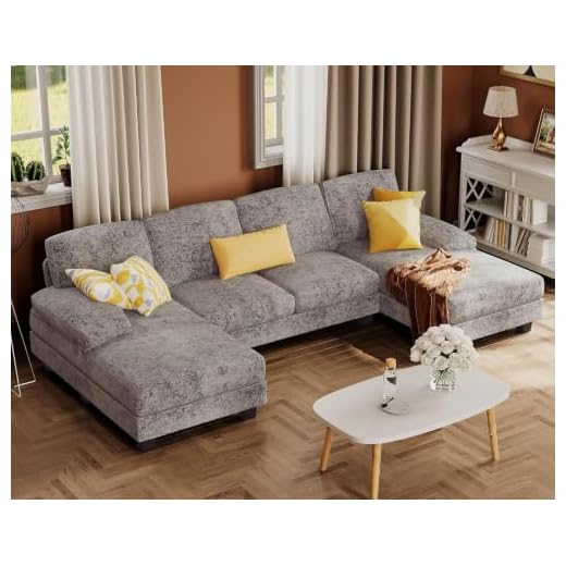 Furmax Grey Sectional Sofa for Comfort