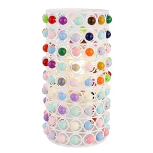 Colorful Bead Lamp-Cute Table Lamp for Girls Room, Unique Lampshade, Bulb Included