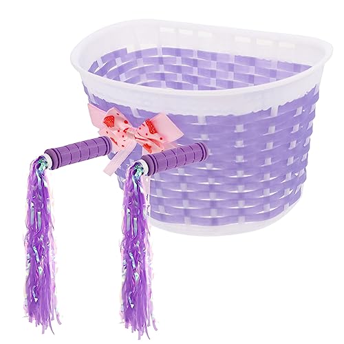 Generic スクーターバスケット 三輪車用自転車かご ? フロントハンドルバー取付け可能 耐久性プラスチック製 収納便利