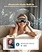 Eye Massager with Heat and Cooling, Integrated Smart Sleep Mask with Nose Rest and Soft Silicone Massage Head, 4 Massage Modes for Migraines, Dry Eye, Dark Circles,Bluetooth Music, Gift for Men Women