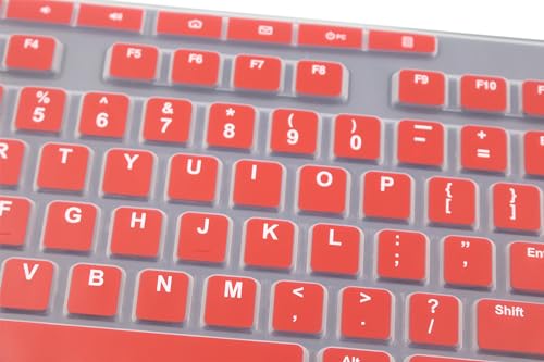 Protector de Teclado de Silicona Compatible Logitech MK295 Rojo miniatura 3