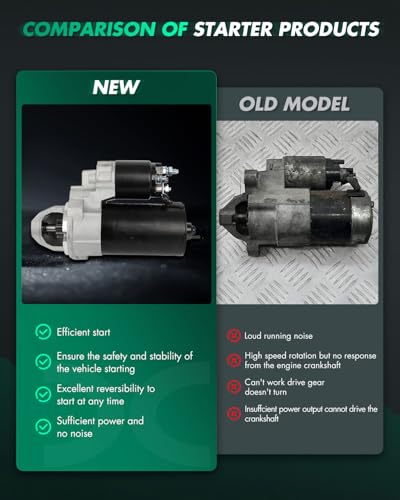Image of SCITOO Starter Motor fit for BMW for 545i 4.4L 2004-2005,for BMW for 550i 4.8L 2006-2010,for BMW for 645Ci 4.4L 2004-2005 Replacement Starter 17924,17923