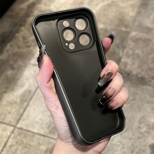 Coque iPhone 15 Pro Max couleur contrastée métallique silicone