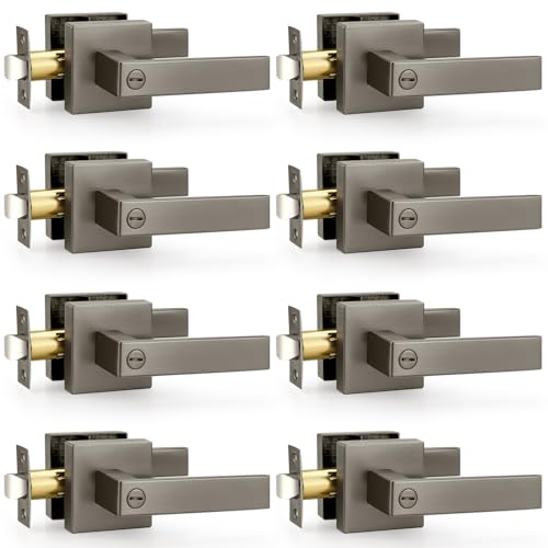 Poignées de porte en bronze avec serrure Probrico (lot de 8) - 2