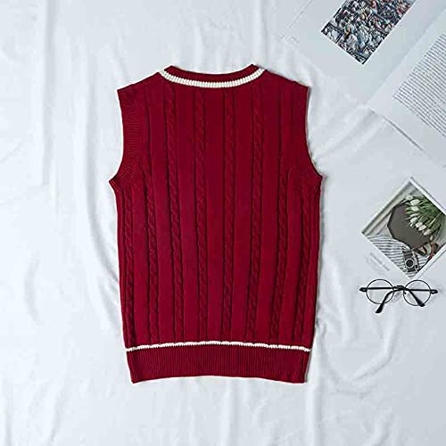 Colete masculino feminino suéter sem manga regata de algodão clássico tricotado listrado jumpers, Ve