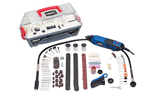 HERZO Outil rotatif multi-usage, Kit Mini Grinder, Avec boîte de kit,190 Accessoires, 170W