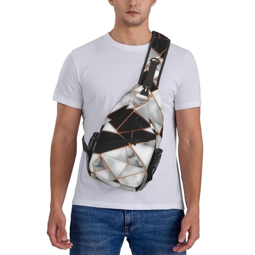 Mochila cruzada estampado mármol 3D para viaje miniatura 7
