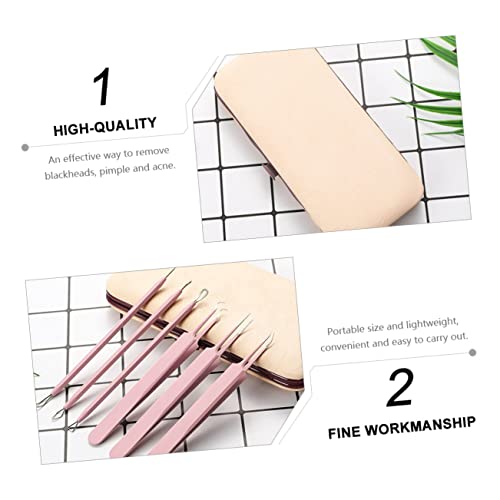 SUPVOX 1 Conjunto 6Pcs Ferramenta Facial Ferramentas Profissionais Pinças Agulha De Espinha Remoção