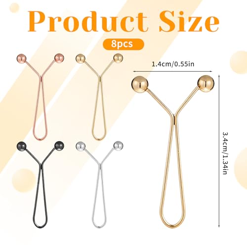 Apausvcm 8 PCS Pant Waist Tightener Buttons Pins for Loose Jeans No Need to Sew Waistband Tightener Detachable Button Pins Reusable Waist Cincher Clip Adjustable Pant Clips for Pants Jeans Skirts