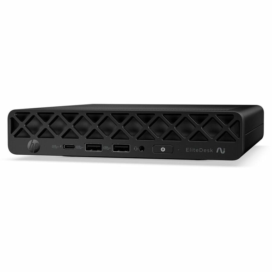 Image of HP EliteDesk 8 G2i Desktop Computer - Intel Core Ultra 5 Series 3 335 - vPro Technology - 16 GB - PCI Express NVMe SSD - Mini PC - Jack Black - Intel Chip - Windows 11 Pro - DDR5 SDRAM - English Keybo