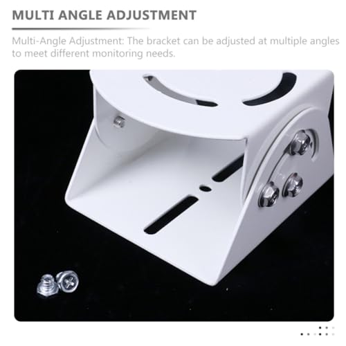 Soporte de cámara de seguridad de acero blanco con ajuste multiángulo, 2 piezas para pared 6