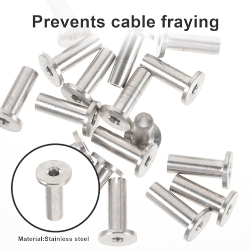 Evitar vibración en barandilla con fundas protectoras POPETPOP para cable de acero inoxidable 3