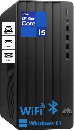 Image of HP Pro Tower Desktop for Business & Home, Intel i5-12500 Processor, 32GB RAM, 1TB SSD, Intel UHD Graphics 770, Wi-Fi 6, Bluetooth 5.3, Windows 11 Home