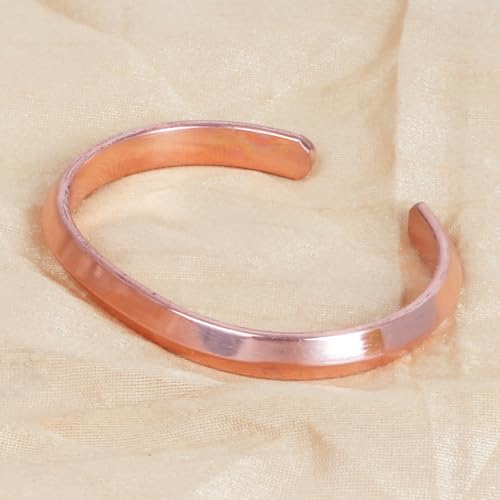 Image of Touchstone Copper Bracelet Tibetan Style. Hand Forged with Solid and high Gauge Pure Copper.