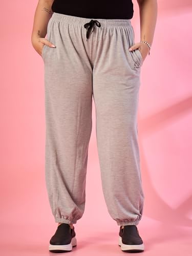 Image of ALZA Women's Cotton Oversized Joggers with Utility Pockets - Loose Fit High Waisted Track Pants for Gym, Yoga & Travel - Lightweight All-Season Lounge Sweatpants