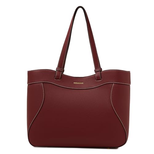 Image of Miraggio Samantha 14 Inch Laptop Tote Bag | Office Tote Bag For Women | Big Totes For Work & Travel With Functional Pockets
