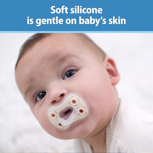 Dr. Brown's Advantage One-Piece Silicone Baby Pacifier, 0-6m, 4-Pack - image 2