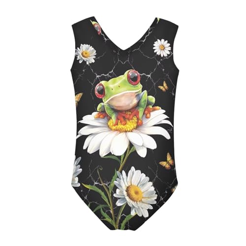 Image of Girls Fashion Print One Piece Swimsuit Bathing Suit Gymnastic Leotard for Kids, 5-14 Years