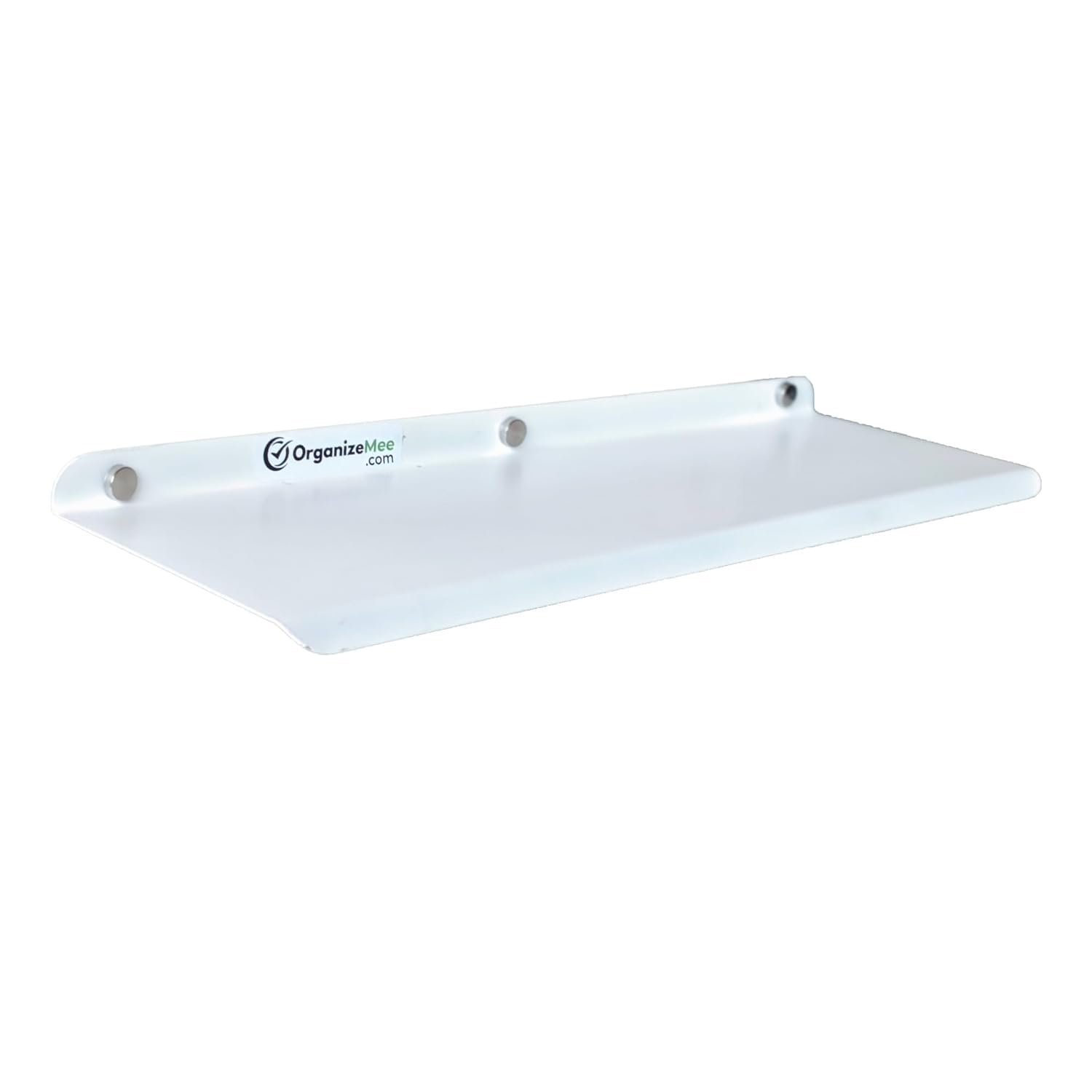 OrganizeMee Metal Small Wall Mounted Shelves,Bluetooth Speaker,Wi-Fi Camera Stand Corner Floating Shelf for Living Room & Bedroom,Home Decor Items Plant Pot mounting Racks, Show Piece Organizer(White) 1