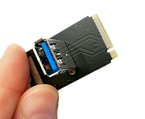 Adaptador NGFF M.2 a USB PCIe Riser mining card con cable molex para BTC mining pack de 2 4