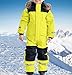 Winter Clothes For Girls 10-12 Faux Fur Hooded Long Sleeve Fleece Lined Boys Snowsuit Warm Waterproof Windproof Suits Fashion One Piece Snowboarding Ski Jumpsuit 1-15 Years Yellow-140