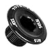 M20 Crank Fastening Nut for Hollow Shaft Cranks | Aluminum Alloy for CNC Machined Bolt Cover | Compatible with M15/M18/M19/M20 Crankset Screw Cap, Black(Black M15)