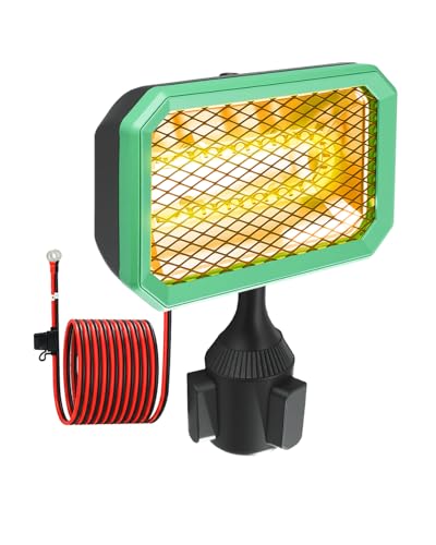GRSVDF 48V Golf Cart Electric Heater Battery Operated Heater for Golf Cart Accessories 400W Safe and Quiet Carbon Fiber Heating Compatible with Club Car Yamaha EZGO